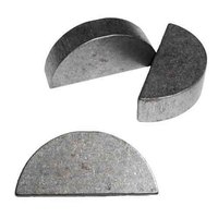 WK1812 1/8" X 1/2" Woodruff Key, Carbon Steel, Plain, #3/404